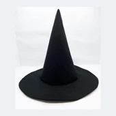 Siyah Renk Keçe Cadı Şapkası 35x38 cm - 1
