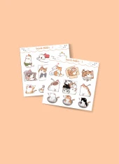 Sevimli patiler - Kedi sevimli sticker - parlak kağıt - özel kesim - telefon tablet laptop süsleme - 1