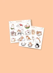 Sevimli patiler - Kedi sevimli sticker - parlak kağıt - özel kesim - telefon tablet laptop süsleme - 2