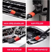 OTO MOTTO Oto Detay Fırçası Seti 5'li Farklı Boyutlarda Detay Fırçası Araba Oto Klima Temizleme Fırçası - 11