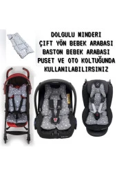 ALDEBA Çiftyön Bebek Arabası Bebek Çeyiz Seti 16parça Beşik Anakucağı Düz Kafa Yastığı Puset Banyo Oturağı - 6