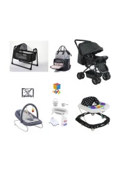LETS GO BABY  Ana Kucağı Bebek Arabası Tenteli Beşik Çanta Katlanır Küvet Seti Yürüteç Yağmurluk Oyuncak 11Parça thumbnail 1