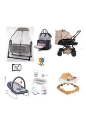 LETS GO BABY  Ana Kucağı Bebek Arabası Cibinlkli Beşik Çanta Katlanır Küvet Seti Yürüteç Yağmurluk Oyuncak 11Parça - 1