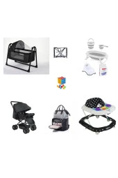 LETS GO BABY Bebek Arabası Tenteli Beşik Çanta Katlanır Küvet Seti Yürüteç Yağmurluk Oyuncak 11Parça - 1