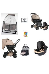 LETS GO BABY  Bebek Çeyiz Seti 6Parça Bebek Arabası Beşik Çanta Puset Yağmurluk Oyuncak - 1