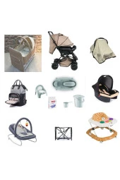 LETS GO BABY Bebek Çeyiz Seti 13 Parça Çift Yön Bebek Arabası Tüllü Beşik Ana Kucağı Yürüteç Küvet Takımı Puset - 1