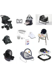 LETS GO BABY  Çift Yön Bebek Arabası Beşik 15parça Set Katlanır Küvet Seti Anakucağı Puset Yürüteç Çanta - 1