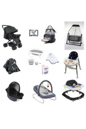 LETS GO BABY  Çift Yön Bebek Arabası Beşik 15parça Set Katlanır Küvet Seti Anakucağı Puset Yürüteç Çanta thumbnail 1
