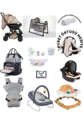 LETS GO BABY  Çift Yön Bebek Arabası Bebek Çeyiz Seti 14Parça Beşik Ana Kucağı Kanguru Küvet Seti Puset Yürüteç thumbnail 1