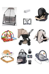 LETS GO BABY  Bebek Çeyiz Seti 10parça Çift Yön Bebek Arabası Beşik Ana Kucağı Yürüteç Puset Oyun Halısı thumbnail 1