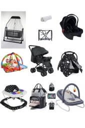 LETS GO BABY  Bebek Çeyiz Seti 10parça Çift Yön Bebek Arabası Beşik Ana Kucağı Yürüteç Puset Oyun Halısı thumbnail 1