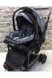LETS GO BABY  Bebek Çeyiz Seti 13 Parça Çift Yön Bebek Arabası Tüllü Beşik Ana Kucağı Yürüteç Küvet Takımı Puset - 4