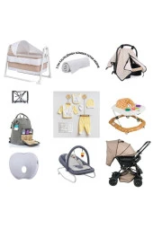 almirakids  Çiftyön Bebek Arabası Bebek 15 Parça Beşik Anakucağı Düz Kafa Yastığı Puset Hastane Çıkışı thumbnail 1