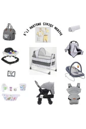 ALDEBA  Bebek Arabası Beşik Kanguru Puset Yürüteç Anakucağı Küvet Takımı 15 Parça Set Hastane Çıkışı Hediye thumbnail 1