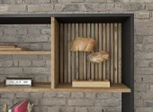 Hunerika rosso kitaplık-Wood siyah Atlantik çam -Minifiks Bağlantılı - 4