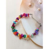 Renkli Sedef Taşı Doğal Taş Bileklik - Anka Gemstone - 1