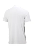 Erkek Polo Yaka Yumuşak Dokulu, Kol Bantlı Beyaz T-Shirt - 4