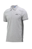 Erkek Polo Yaka Yumuşak Dokulu, Kol Bantlı Gri T-Shirt - 1