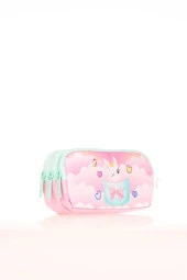 Kaukko Kids 3 Bölmeli Kalem Çantası Layer Animals Pembe L8196 - 2