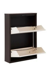 adlsteel  Metal Ayakkabılık 2'li Kahve-Krem - 1