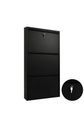 adlsteel  Metal Ayakkabılık  3'lü KİLİTLİ SİYAH - 2