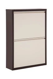 adlsteel  Metal Ayakkabılık 2'li Kahve-Krem - 2