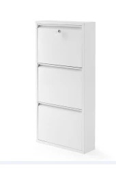 adlsteel Metal Ayakkabılık  3'lü  kilitli-BEYAZ - 1