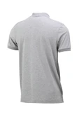 Erkek Polo Yaka Yumuşak Dokulu, Kol Bantlı Gri T-Shirt - 4