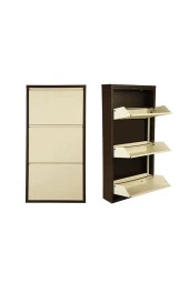 adlsteel Metal Ayakkabılık  3 Lü KAHVE-KREM - 1