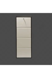 adlsteel  Metal Ayakkabılık 4'Lü Kilitli KAHVE - 4