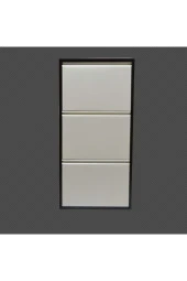 adlsteel Metal Ayakkabılık  3 Lü KAHVE-KREM - 4