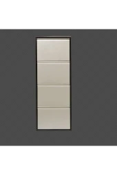 adlsteel Metal Ayakkabılık 4'lü Kahve-Krem - 4