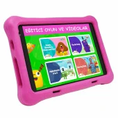 NPO 8" IPS Ekran 4GB 64GB Android 13.0 A133P 1.8GHz Antişok Çocuk Tableti, Kids Tablet Pembe RS407+ - 1