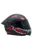 LS2 RAPID 2 RACE KAIJU MAT SİYAH-KIRMIZI KASK(SİYAH+ŞEFFAF CAM+SPOILER) thumbnail 2