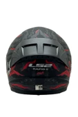 LS2 RAPID 2 RACE KAIJU MAT SİYAH-KIRMIZI KASK(SİYAH+ŞEFFAF CAM+SPOILER) thumbnail 3
