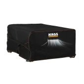 Haegs Bahçe Mobilyası Örtüsü, 150-150-74cm, Ağır Hizmet Oxford Kumaş, Su Geçirmez, Dış Mekan Veranda Masa Örtüsü, Havalandırmalı Masa ve Sandalye Koruma Kılıfı - 1