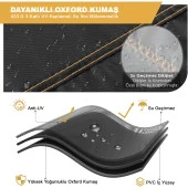 Haegs Bahçe Mobilyası Örtüsü, 150-150-74cm, Ağır Hizmet Oxford Kumaş, Su Geçirmez, Dış Mekan Veranda Masa Örtüsü, Havalandırmalı Masa ve Sandalye Koruma Kılıfı - 8