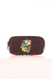 Kaukko Kids 3 Bölmeli Kalem Çantası Sweet Chameleon Siyah L8188 - 1