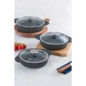 Acar Camille Grey 6 Parça Döküm Sahan Set DDE-05671 - 1