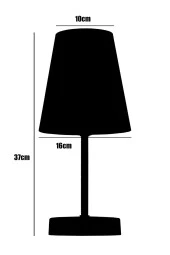 Vivido Abajur Siyah Petit Krem Ayaklı Abajur thumbnail 4