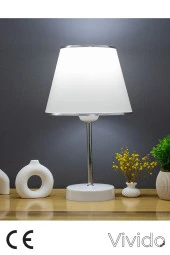 Vivido Abajur Beyaz Krom Safir Modern Abajur - 1