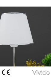 Vivido Abajur Beyaz Krom Safir Modern Abajur - 3