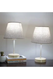 Vivido Abajur Dora Krem Modern Abajur 2'li Set thumbnail 1