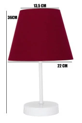 Vivido Abajur Bordo Üçlü Abajur Ve Avize Seti Yatak Odası Aydınlatma - 5