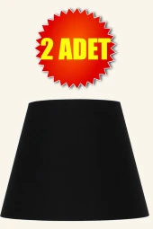 Vivido Abajur Siyah Kumaş Ikili Modern Abajur Şapkası - 1