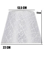 Vivido Abajur Dantelli Beyaz Modern Ikili Abajur Şapkası thumbnail 2