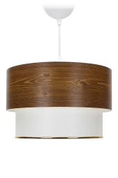 Vivido Abajur Üçlü Abajur Ve Avize Seti Ahşap Desenli Yatak Odası Aydınlatma thumbnail 2