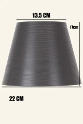 Vivido Abajur Gri Modern Ikili Abajur Şapkası thumbnail 2