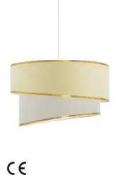 Vivido Abajur Krem Kumaş Gold Avize - 2