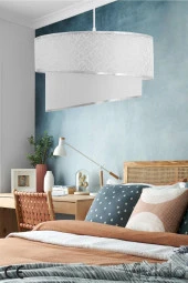 Vivido Abajur Dantelli Beyaz Gümüş Avize - 1